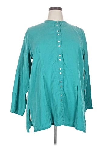 Soft Surroundings 3/4 Sleeve Button-Down Shirt (view 1)