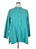 Soft Surroundings Solid Teal 3/4 Sleeve Button-Down Shirt Size 2X - photo 1