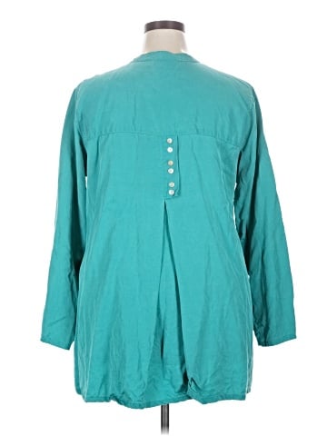 Soft Surroundings 3/4 Sleeve Button-Down Shirt (view 2)