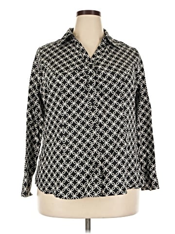Lane Bryant 3/4 Sleeve Button-Down Shirt (view 1)