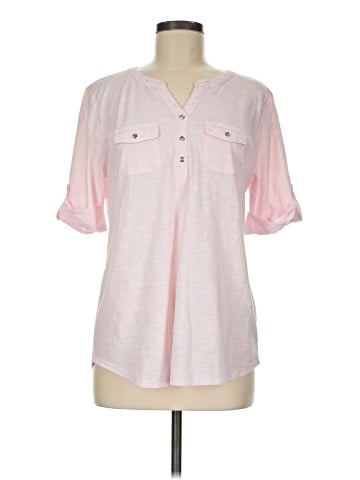 Croft & Barrow 3/4 Sleeve Button-Down Shirt (view 1)