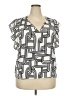 Nine West 100% Polyester Ivory Short Sleeve Blouse Size XXL - photo 1