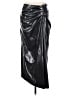 A.L.C. 100% Polyester Silver Faux Leather Skirt Size 6 - photo 1