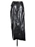 A.L.C. 100% Polyester Silver Faux Leather Skirt Size 6 - photo 2