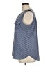 Croft & Barrow 100% Polyester Blue Sleeveless Blouse Size XL - photo 5