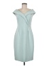 Reiss 100% Polyester Solid Teal Cocktail Dress Size 8 - photo 1