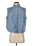 Levi's 100% Cotton Blue Sleeveless Button-Down Shirt Size S - photo 1
