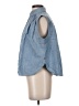 Levi's 100% Cotton Blue Sleeveless Button-Down Shirt Size S - photo 5
