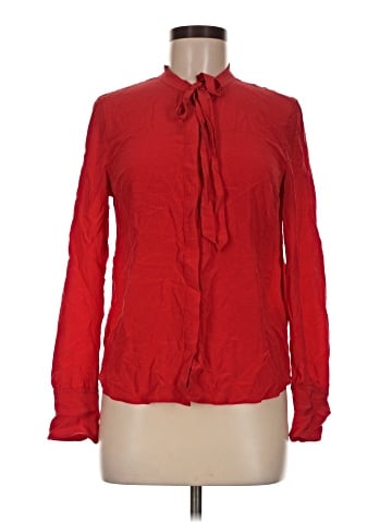 J.Crew Long Sleeve Silk Top (view 1)