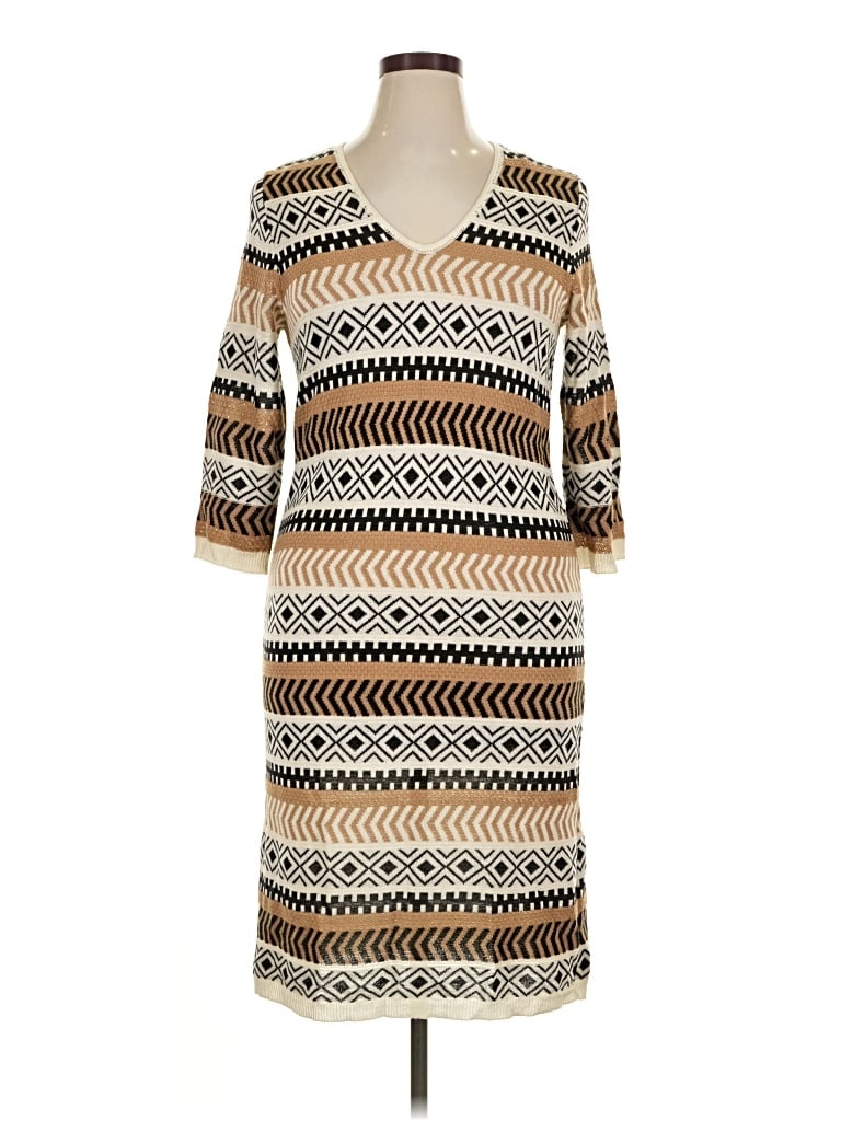 Pre-owned Ashley Stewart Casual Dress In Tan