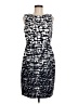 Connected Apparel Graphic Blue Cocktail Dress Size 8 (petite) - photo 1