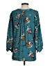 Gibson Floral Teal 3/4 Sleeve Blouse Size S - photo 2