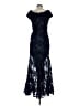Xscape 100% Nylon Blue Cocktail Dress Size 4 (petite) - photo 2