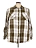 Lane Bryant Plaid Brown Long Sleeve Button-Down Shirt Size 28 - photo 1