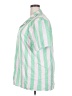 Unbranded 100% Polyester Stripes Green Short Sleeve Blouse Size 2X - photo 5