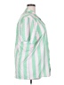 Unbranded 100% Polyester Stripes Green Short Sleeve Blouse Size 2X - photo 4