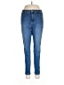 Curve Appeal Solid Blue Jeans Size 10 - photo 1