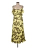DKNY 100% Polyester Tropical Yellow Cocktail Dress Size 6 - photo 2