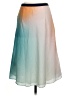 Crosby 100% Polyester Color Block Teal Casual Skirt Size S - photo 2