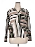 Dana Buchman Stripes Ivory Long Sleeve Blouse Size XL - photo 1