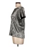 Elementz Metallic Silver Short Sleeve Top Size L - photo 5