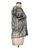 Elementz Metallic Silver Short Sleeve Top Size L - photo 4
