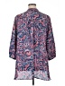 Boutique + 100% Polyester Paisley Blue 3/4 Sleeve Blouse Size 1X Plus - photo 2