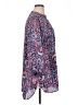 Boutique + 100% Polyester Paisley Blue 3/4 Sleeve Blouse Size 1X Plus - photo 4