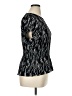 Nine West 100% Polyester Black Short Sleeve Blouse Size XL - photo 4