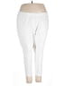 Roaman's Solid Ivory Active Pants Size 30 (3X) - photo 1