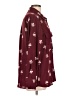 Elodie 100% Polyester Print Burgundy Long Sleeve Blouse Size L - photo 4