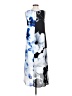 Joan Vass 100% Polyester Graphic Blue Cocktail Dress Size S - photo 2