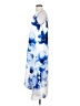 Joan Vass 100% Polyester Graphic Blue Cocktail Dress Size S - photo 5