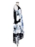 Joan Vass 100% Polyester Graphic Blue Cocktail Dress Size S - photo 4