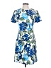 Halston Print Blue Casual Dress Size 4 - photo 1