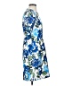 Halston Print Blue Casual Dress Size 4 - photo 4