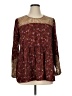 Eri + Ali Burgundy Long Sleeve Blouse Size XL - photo 1