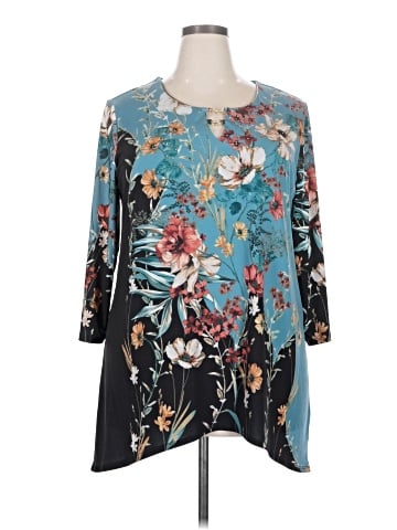 JM Collection 3/4 Sleeve Blouse (view 1)