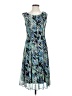 Connected Apparel Graphic Blue Cocktail Dress Size 4 (petite) - photo 1
