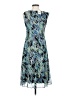 Connected Apparel Graphic Blue Cocktail Dress Size 4 (petite) - photo 2