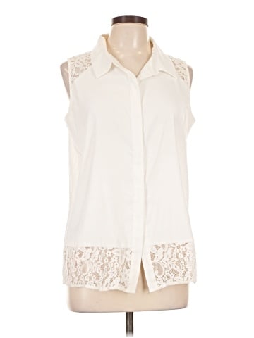 Calvin Klein Sleeveless Button-Down Shirt (view 1)