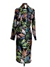 Milly 100% Polyester Print Black Casual Dress Size 10 - photo 2