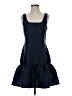 Ann Taylor LOFT 100% Polyester Solid Blue Casual Dress Size 0 - photo 1