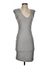Bebe Solid Gray Casual Dress Size S - photo 1