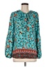 Black Rainn 100% Polyester Teal Long Sleeve Blouse Size M - photo 1