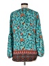 Black Rainn 100% Polyester Teal Long Sleeve Blouse Size M - photo 2