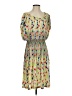 Baraschi 100% Polyester Print Green Cocktail Dress Size S - photo 1