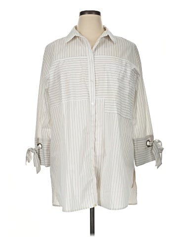 Halogen 3/4 Sleeve Button-Down Shirt (view 1)