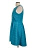 Leifsdottir Chevron-herringbone Teal Casual Dress Size 12 - photo 5