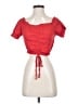 Shein 100% Polyester Red Short Sleeve Blouse Size 4 - photo 1
